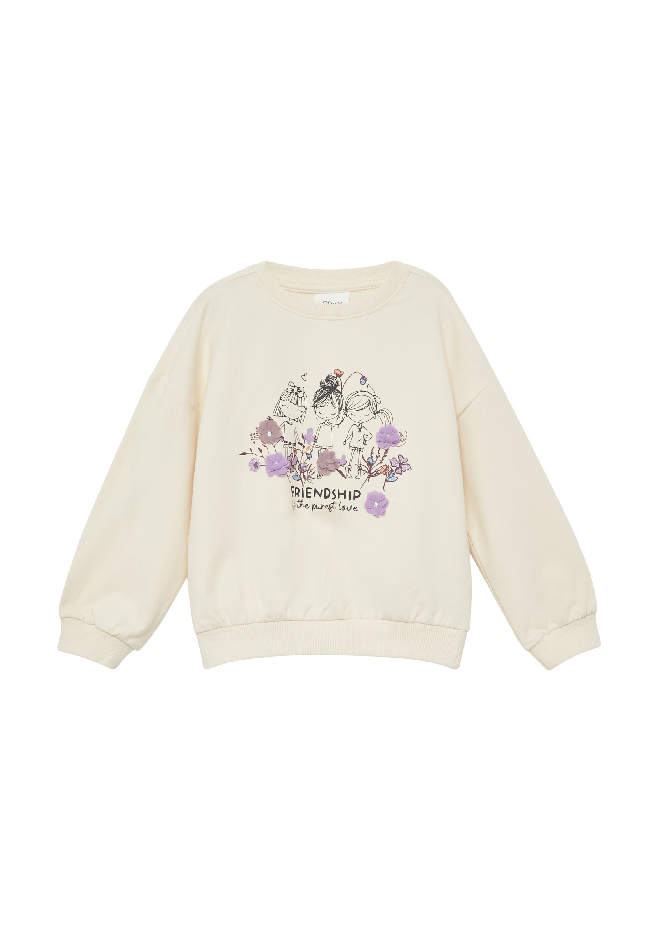 s.Oliver Sweatshirt in Beige: Vorderseite