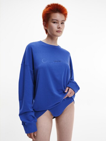 Sweat-shirt Calvin Klein Underwear en bleu : devant