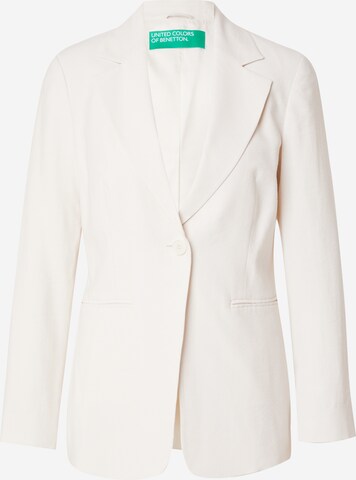 Blazer UNITED COLORS OF BENETTON en blanc : devant