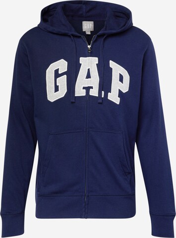 GAP Sweatvest in Blauw: voorkant