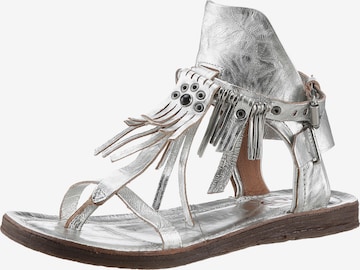 A.S.98 Strap Sandals in Silver: front
