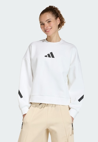 ADIDAS SPORTSWEAR Athletic Sweatshirt 'Z.N.E.' in White: front