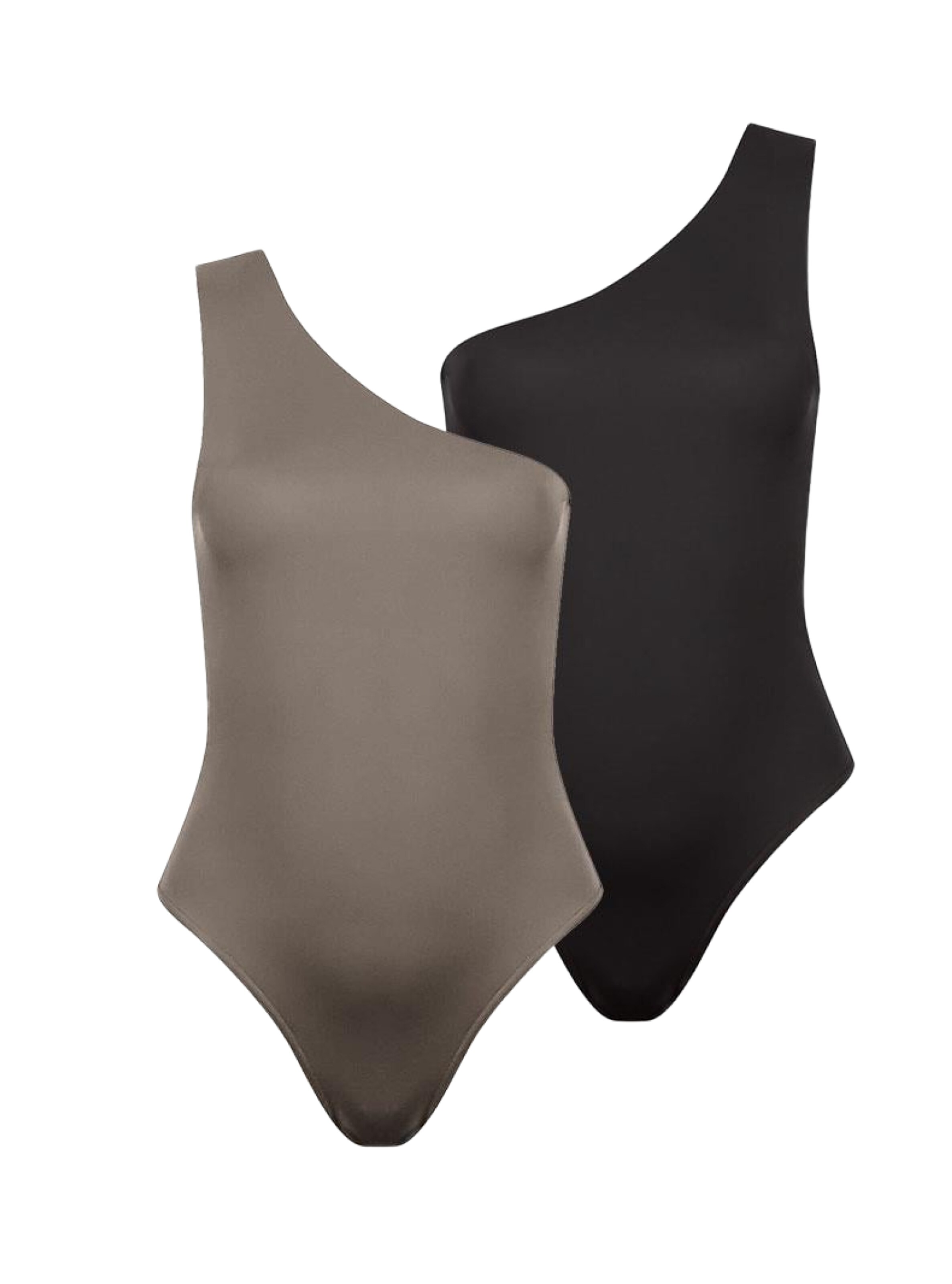 Rivus Bustier Badpak in Grijs: voorkant