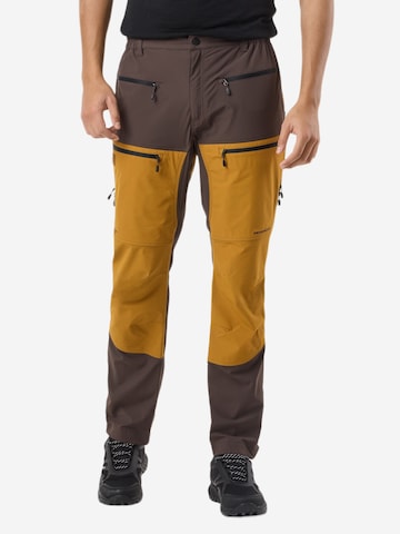 SWEDEMOUNT Regular Outdoorbroek 'Lofoten' in Bruin: voorkant