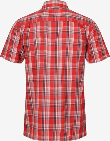 REGATTA Regular fit Athletic Button Up Shirt 'Mindano VII' in Red