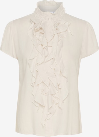 SAINT TROPEZ - Blusa 'Elli' em branco: frente