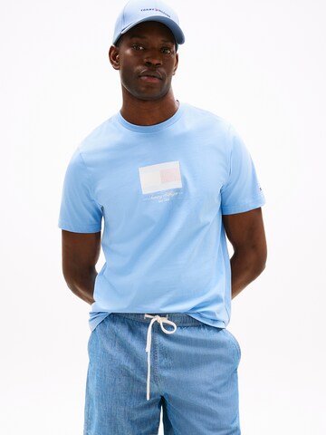 mėlyna TOMMY HILFIGER Marškinėliai 'ITHACA': priekis