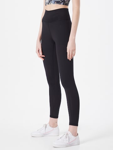 ADIDAS SPORTSWEAR Skinny Sportbroek 'Optime' in Zwart: voorkant