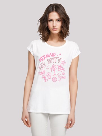 T-shirt 'Mermaid Of Duty' F4NT4STIC en blanc : devant