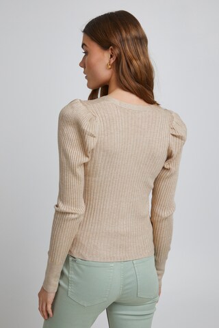 b.young Knit cardigan in Beige