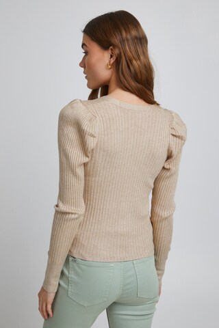 b.young Knit Cardigan in Beige