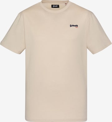 T-Shirt Schott NYC en beige : devant