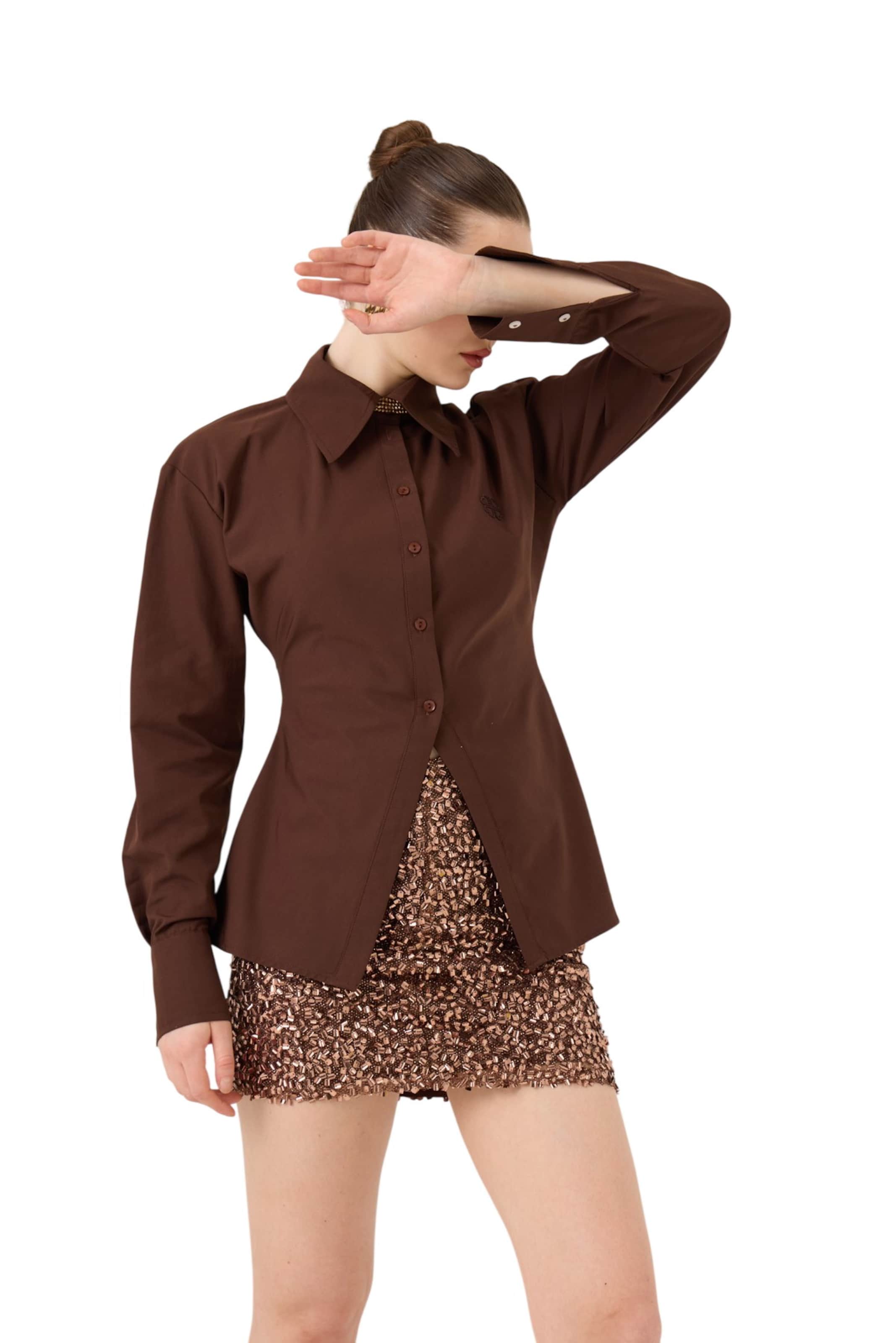 HOLLY LOLLY Blouse in Brown