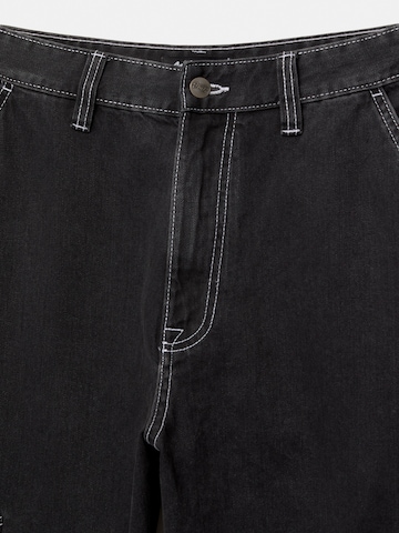 Pull&Bear Baggy Rifľové kapsáče - Čierna