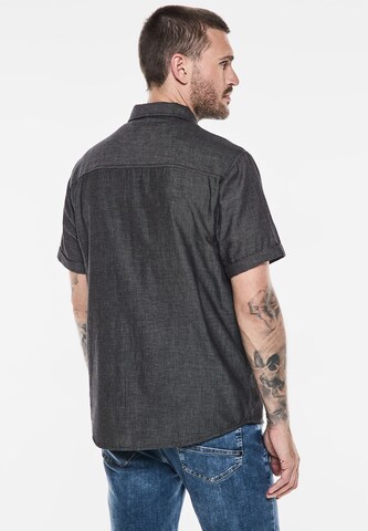 Street One MEN Regular Fit Hemd in Schwarz