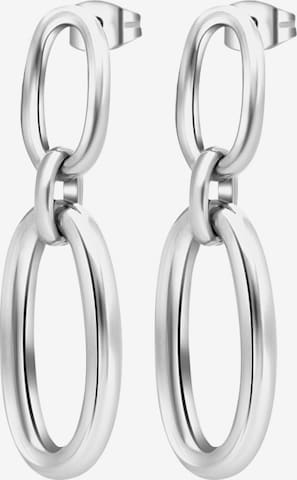 Boucles d'oreilles Lucardi en argent : devant