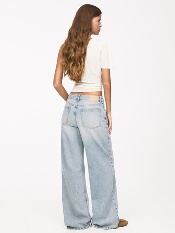 Pull&Bear Vrečasti Kavbojke | modra barva