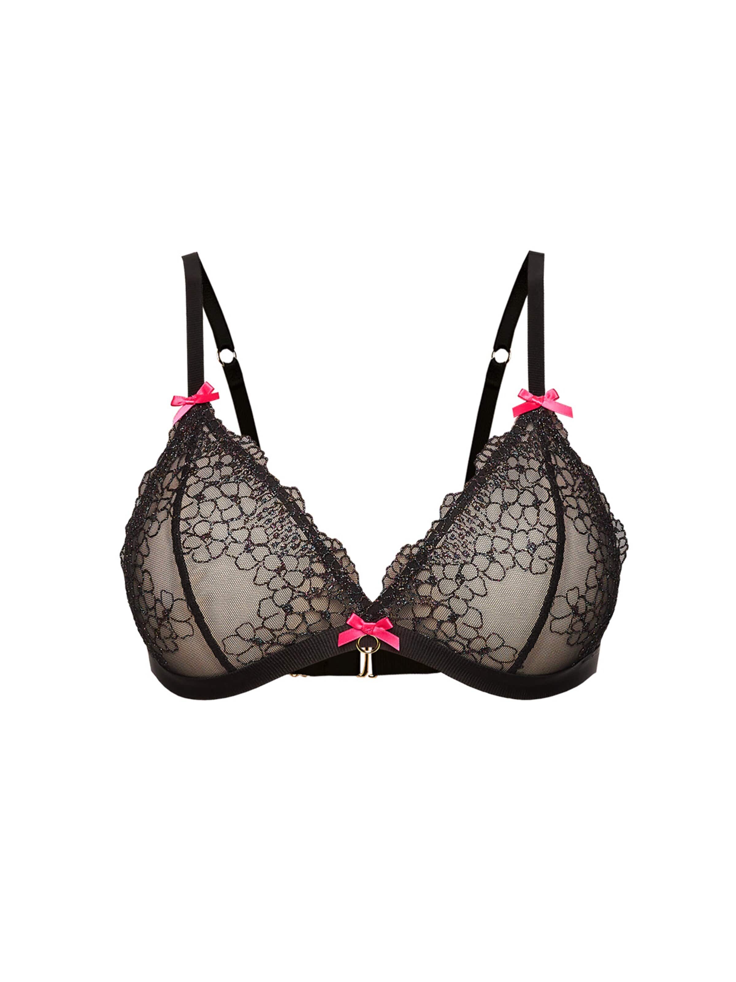 La Muel Lingerie Triangel BH 'Triangle' in Zwart: voorkant