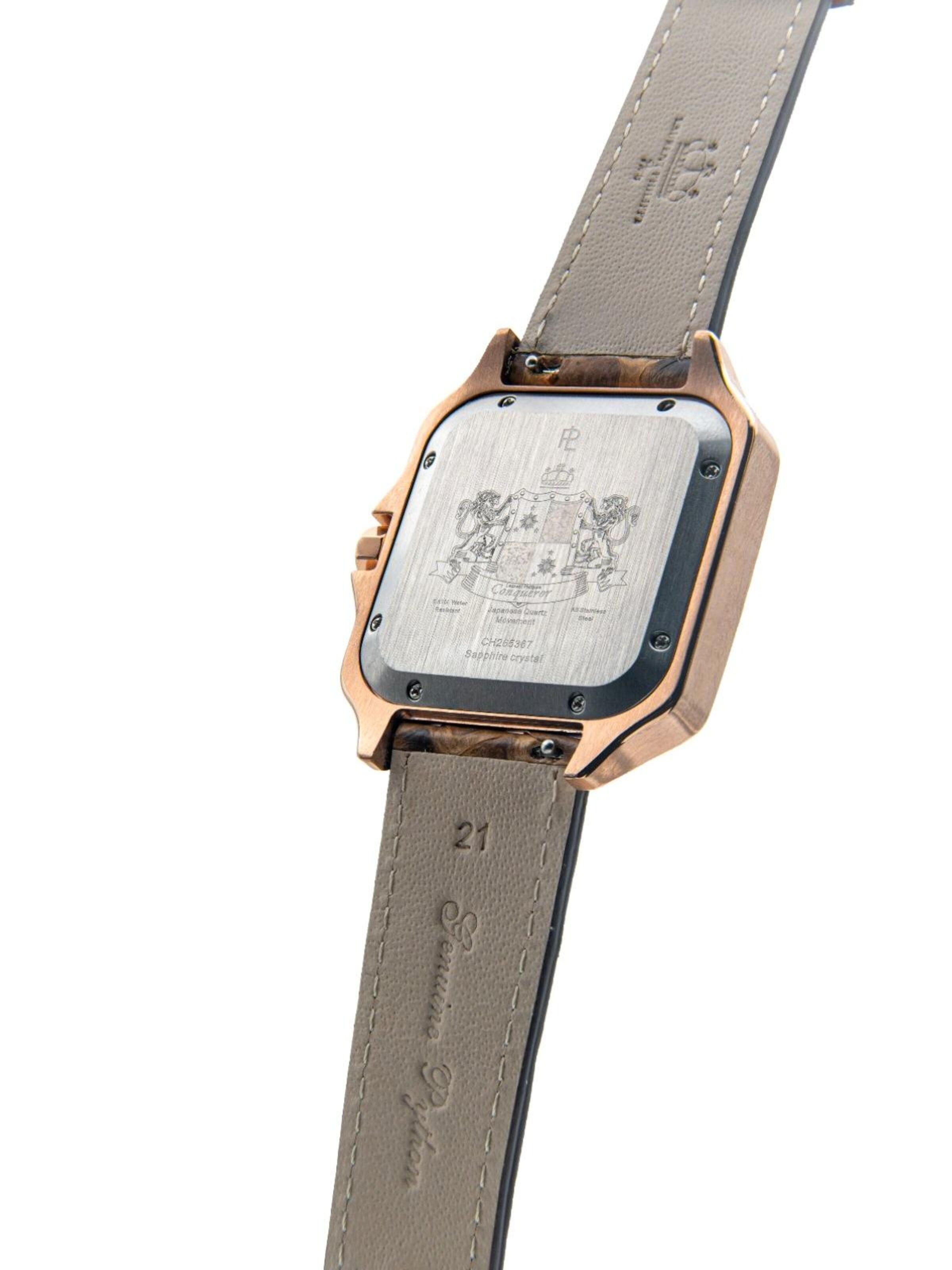 Laurent Philippe - Reloj analógico 'Conqueror Spirit of the Rose Golden Venin' en marrón