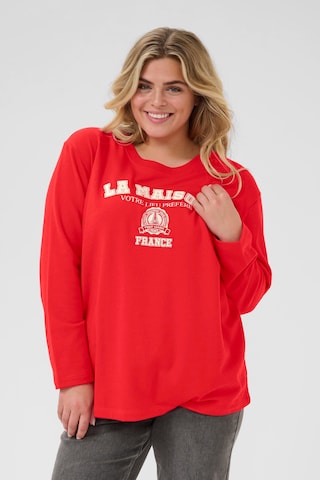 KAFFE CURVE Sweatshirt 'Berla' in Red: front