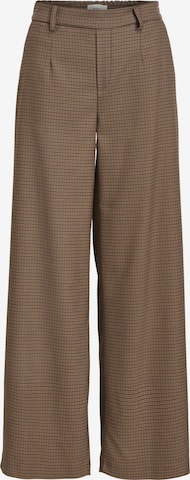 OBJECT Kalhoty se sklady v pase 'Lisa' – hnědá: přední strana