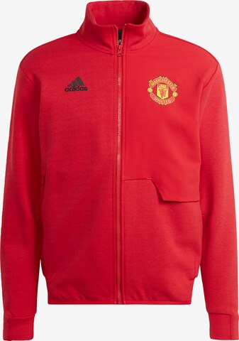 Vestes d’entraînement 'Manchester United Anthem' ADIDAS SPORTSWEAR en rouge : devant