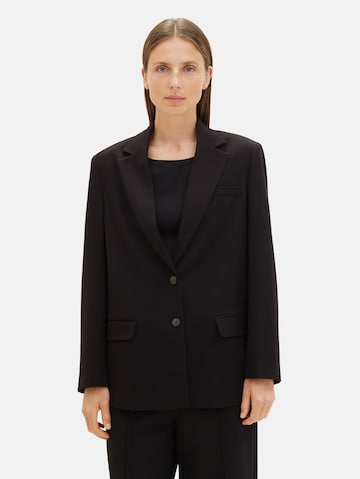 TOM TAILOR Blazer in Black: front