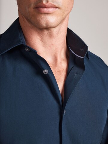 Next Regular fit Button Up Shirt in Blue