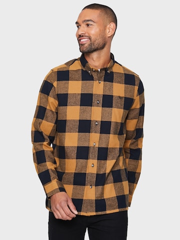 Threadbare Regular fit Button Up Shirt 'Logan' in Brown: front