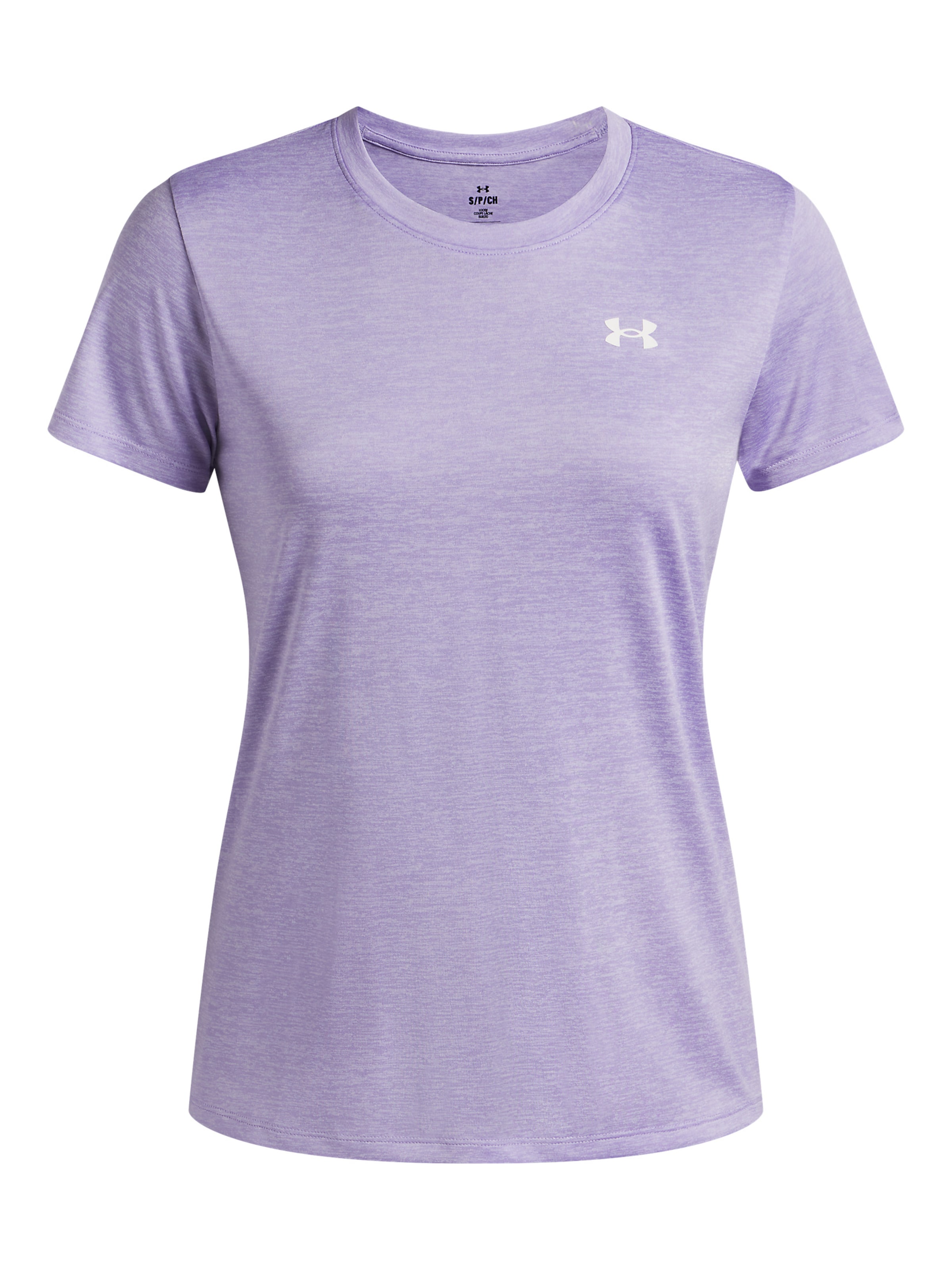 UNDER ARMOUR Functioneel shirt 'Tech SSC- Twist' in Lila: voorkant