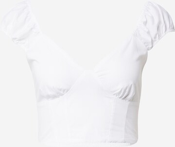 Camicia da donna di Abercrombie & Fitch in bianco: frontale