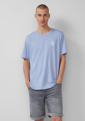 Tricou de la QS pe albastru: față