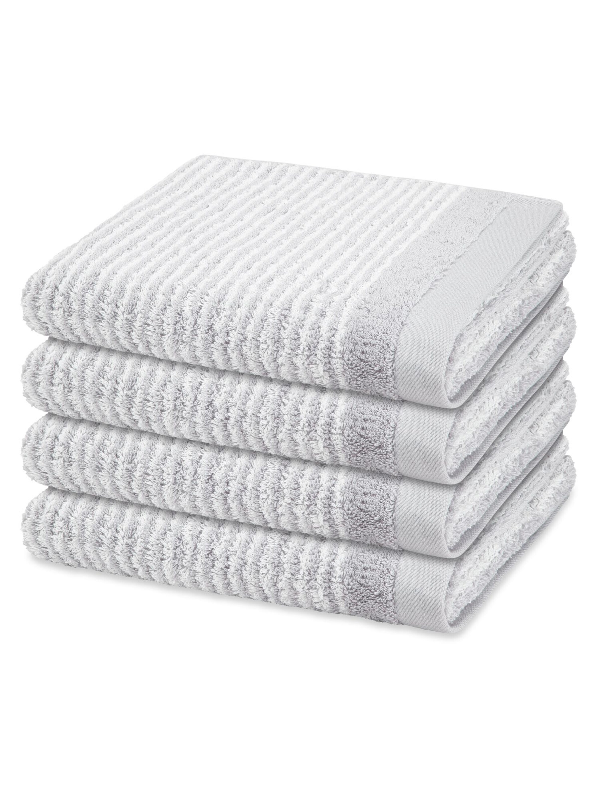 ROSS Towel 'Stripes' in Grey: front
