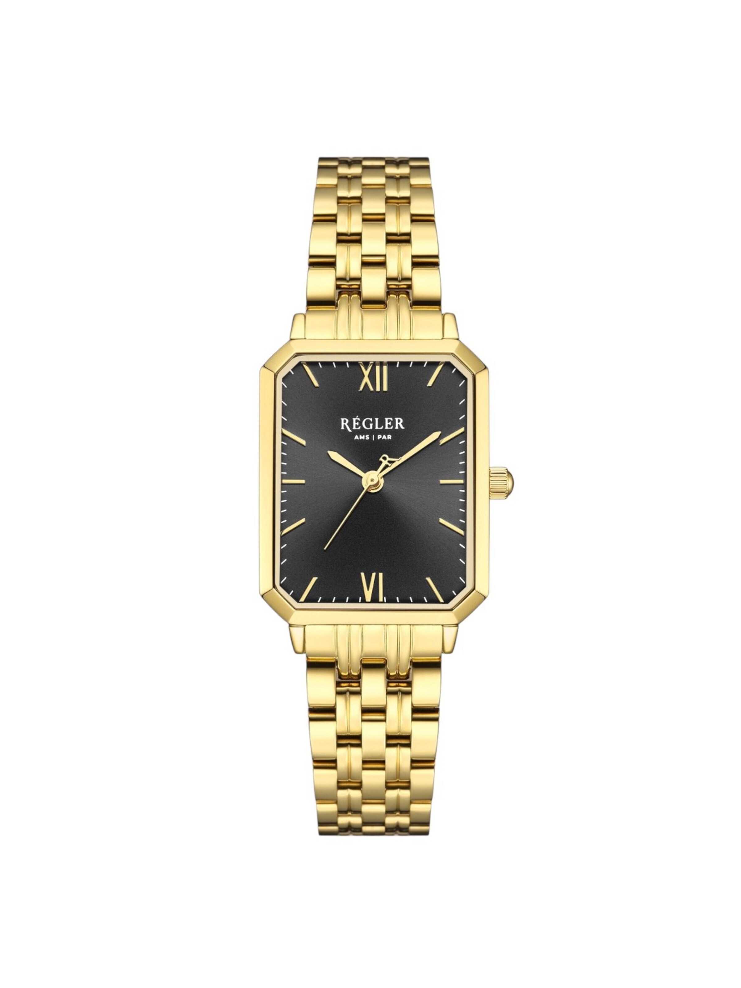 Régler Αναλογικό ρολόι 'Régler Élégance Steel Gold - Black' σε χρυσό: μπροστά