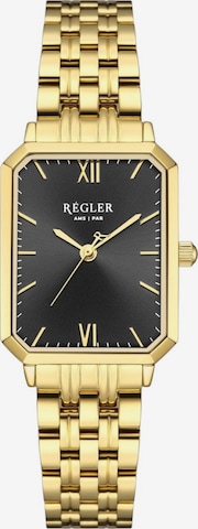 Ceas analogic 'Régler Élégance Steel Gold - Black' de la Régler pe auriu: față