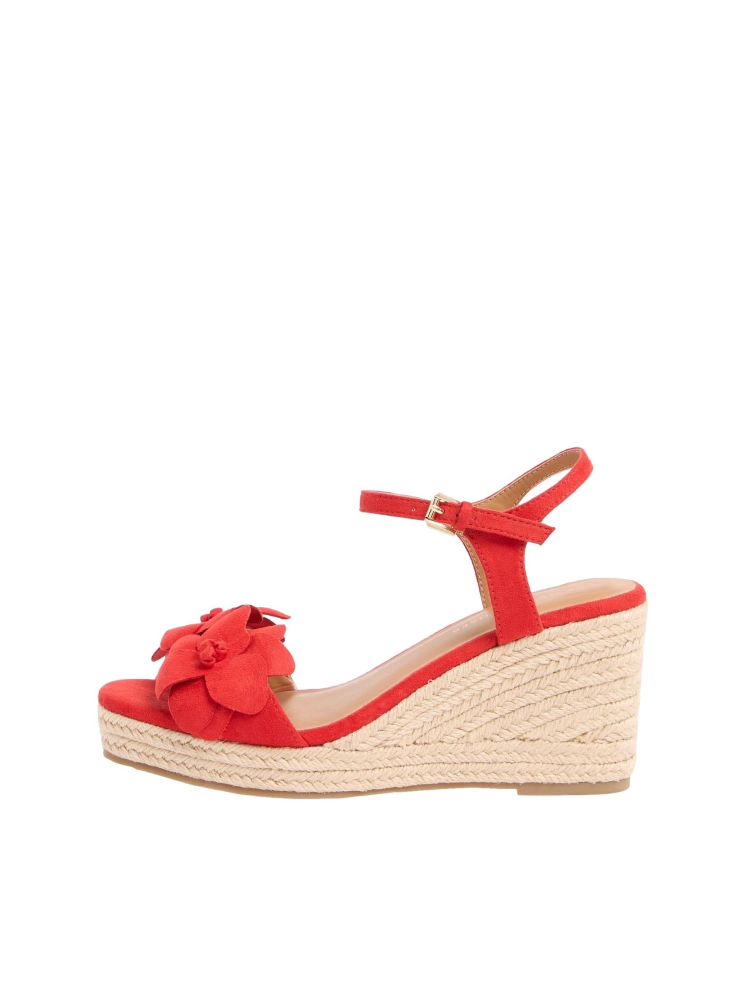 love & roses Sandaal in de kleur Oranjerood, Productweergave