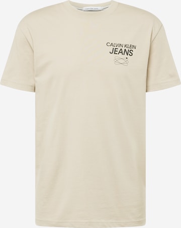 Calvin Klein Jeans Shirt 'Future Galaxy' in Beige: voorkant