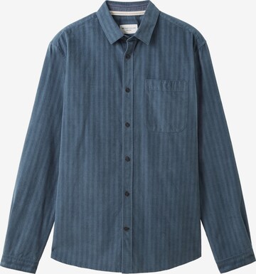 Coupe regular Chemise TOM TAILOR en bleu : devant