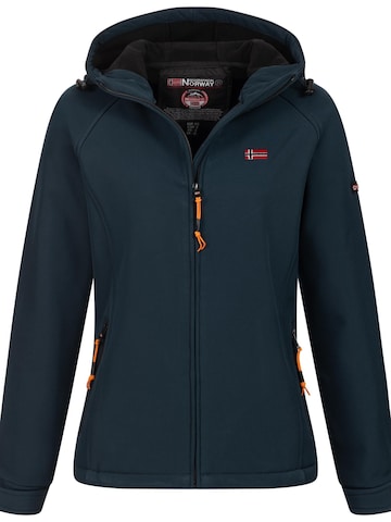 GEOGRAPHICAL NORWAY Between-Season Jacket 'Herbst Winter Jacke Softshell Jacke Regen Outdoor Übergangs Jacke' in Blue: front