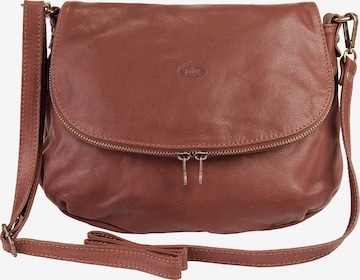 Sac à bandoulière piké en marron : devant