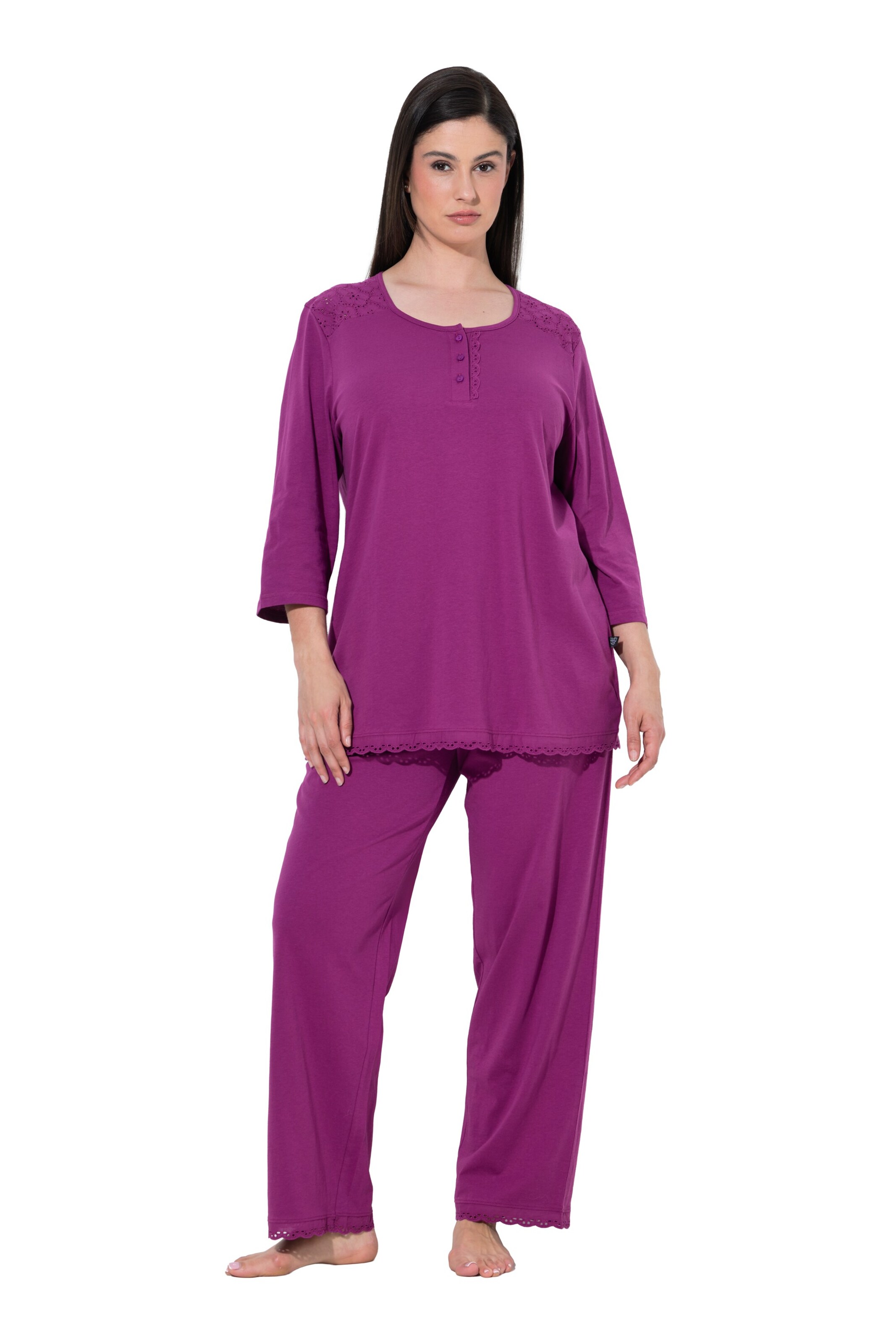 Ulla Popken Pyjama in Lila: Vorderseite