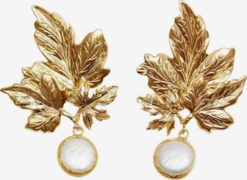 Les Reines Korvakoru 'Golden Leaf with Pearl' värissä kulta: etupuoli