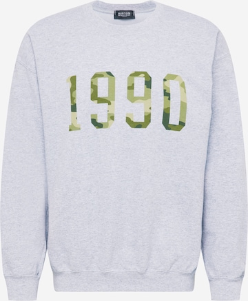 BURTON MENSWEAR LONDON - Sweatshirt 'Nineteen Ninety' em cinzento: frente