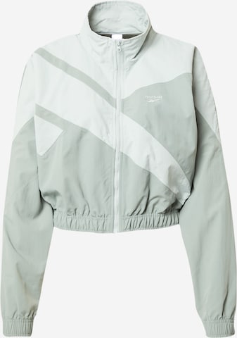 Veste de sport Reebok en vert : devant