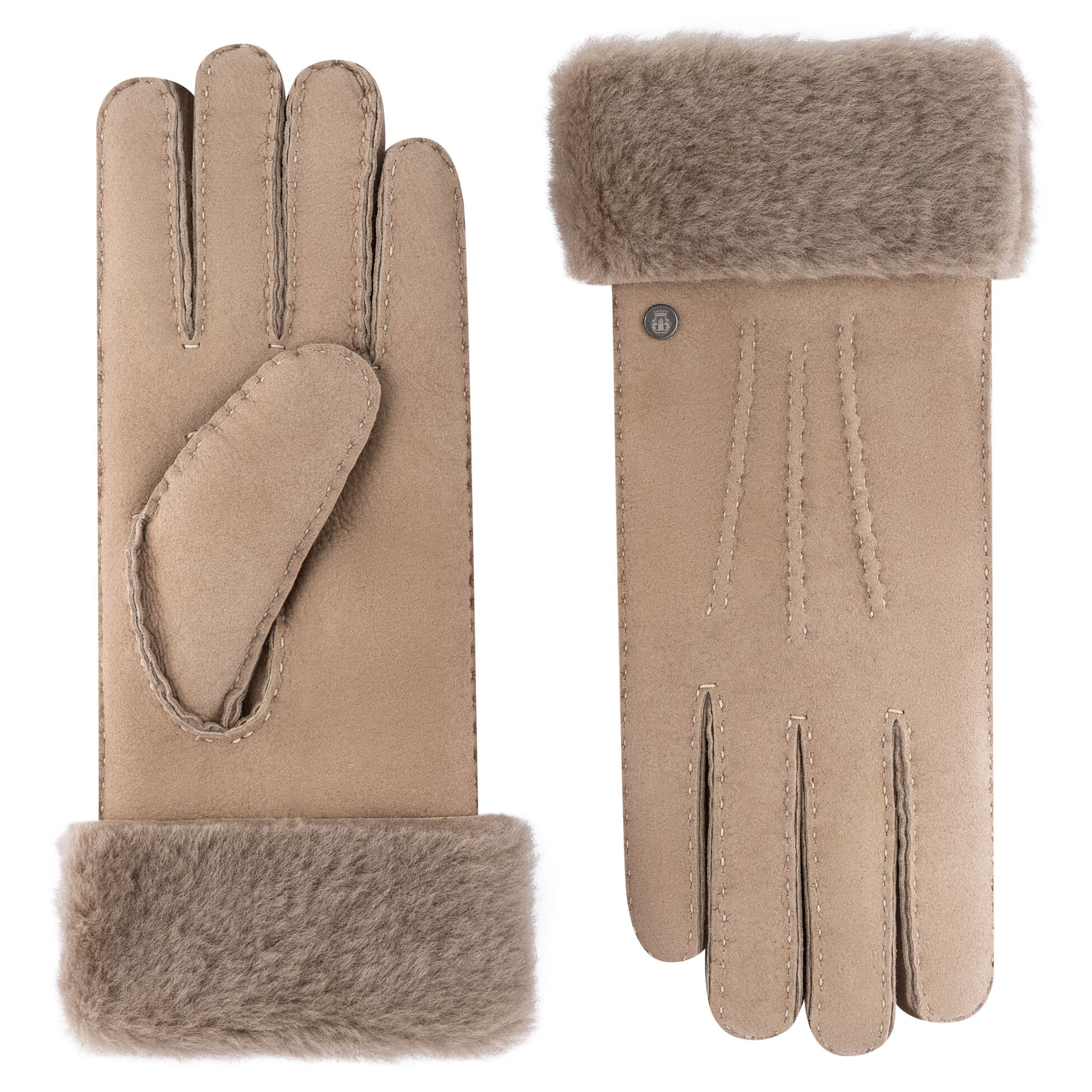 Mezzoguanti 'GÖTEBORG' di Roeckl in beige: frontale