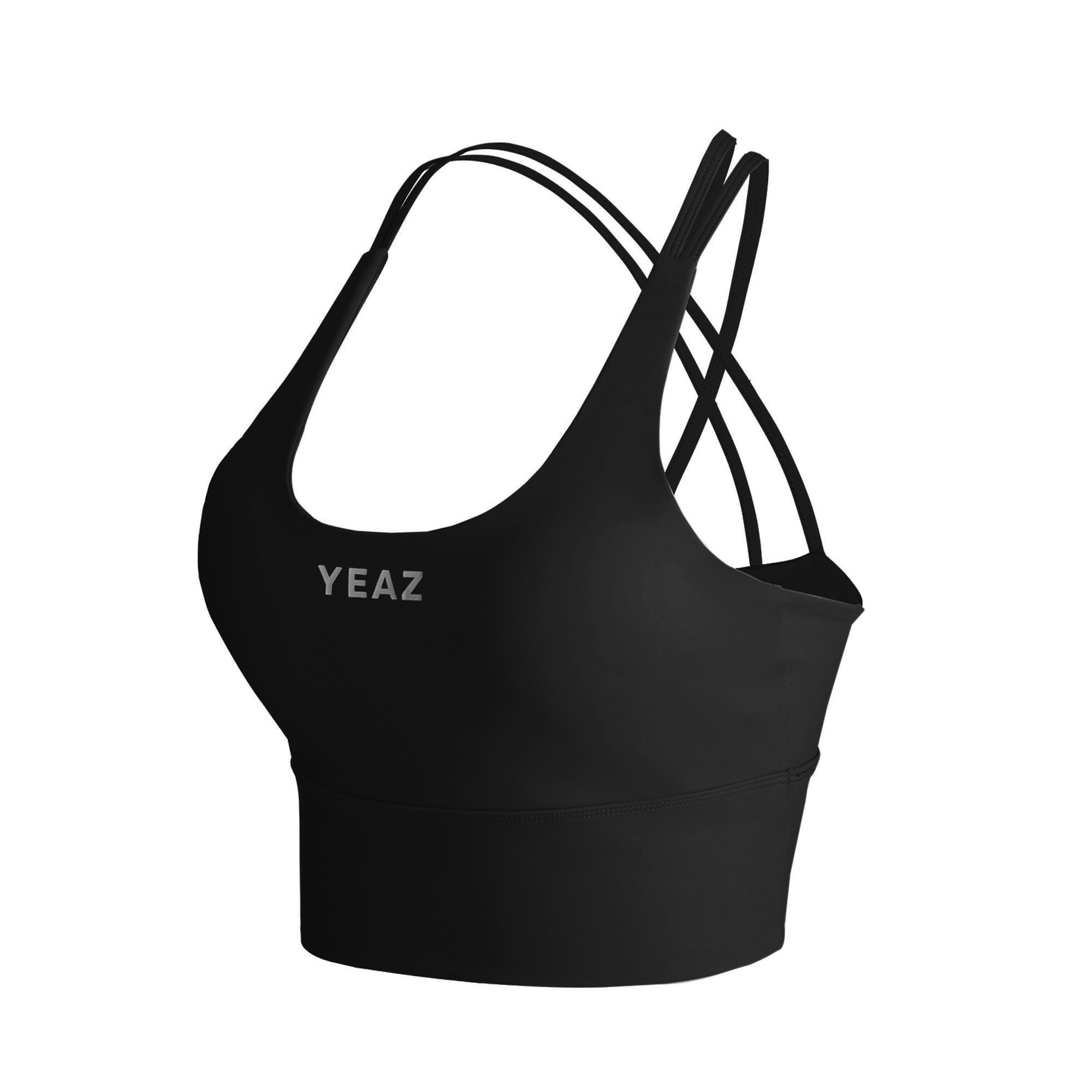 YEAZ - Soutien Bustier Soutien de desporto 'Grace' em preto: frente