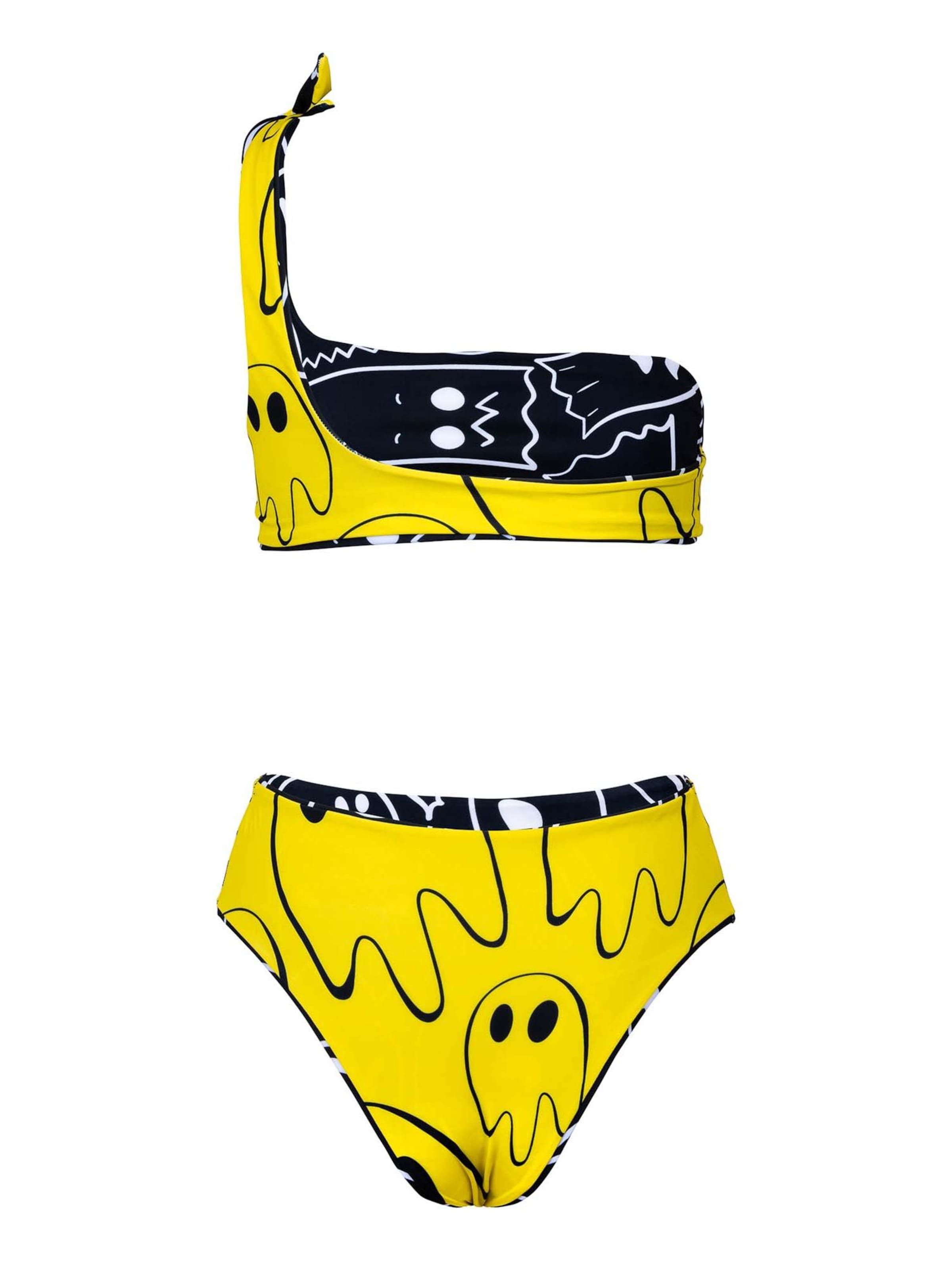 Kalaia Bandeau Bikini 'Ghosted Reversible'‌‌‌‌‌‌‌ in Schwarz