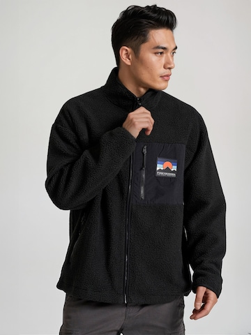 Funky Buddha Fleece jacket in Black: front