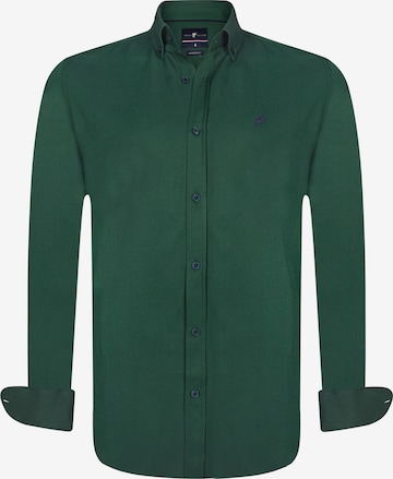 DENIM CULTURE - Camisa 'Fedro' em verde: frente