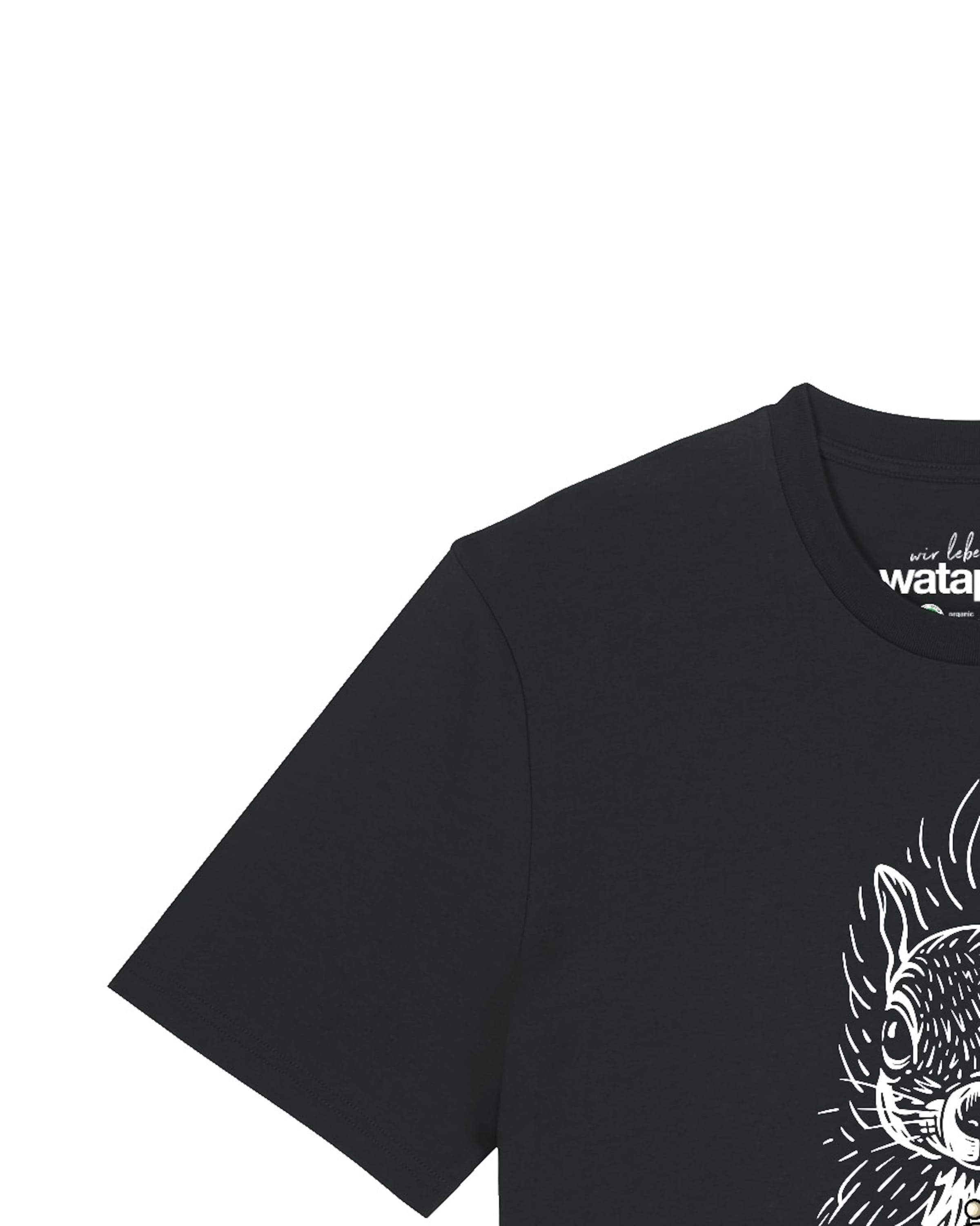 T-Shirt 'Eichhörnchen' Watapparel en noir